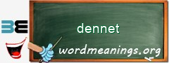 WordMeaning blackboard for dennet